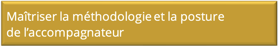 Maîtriser la méthodologie<br />
et la posture de l’accompagnateur