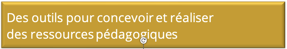 Des outils pour concevoir et réaliser des ressources pédagogiques